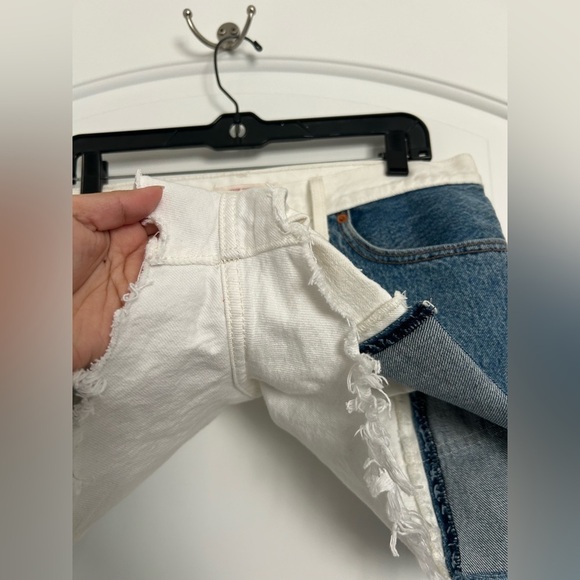 Levi's Premium Women's Two Tone Wedgie Denim Shorts size 30 90s retro denim - Picture 6 of 14